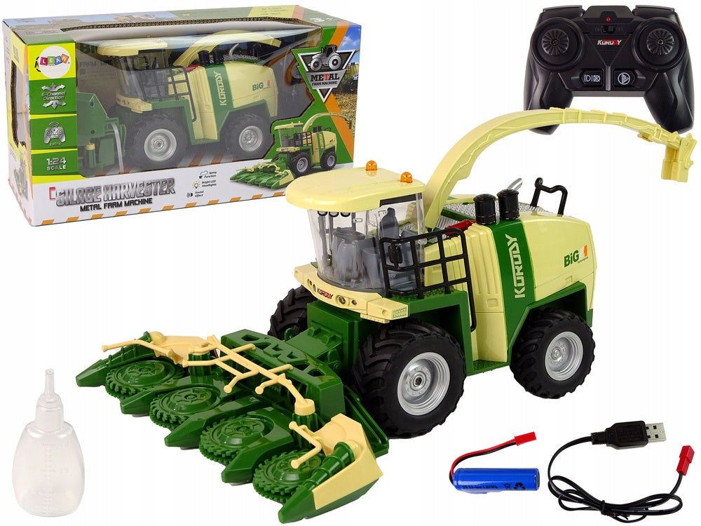 Combine Harvester Remote Controlled Smoke Light Sound 2.4G Lean Toys Toys Children