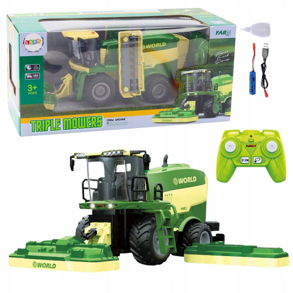 Combine Harvester With Lawn Mower Steam Effect Remote Controlled RC 2.4G