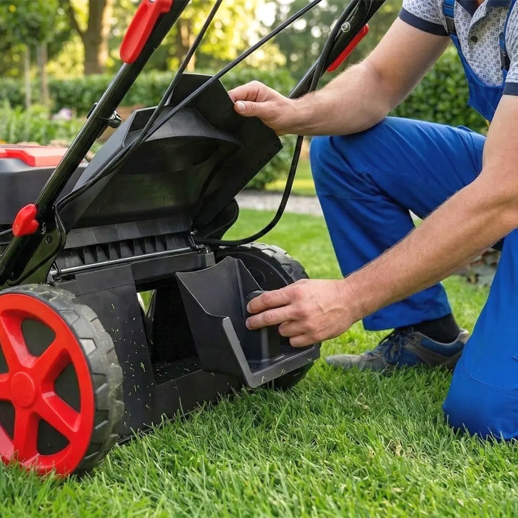 Combustion mower with Drive 149CC 41cm Mulching Adjustment WERKBERG 50L Internal combustion engine power 3.2 KM