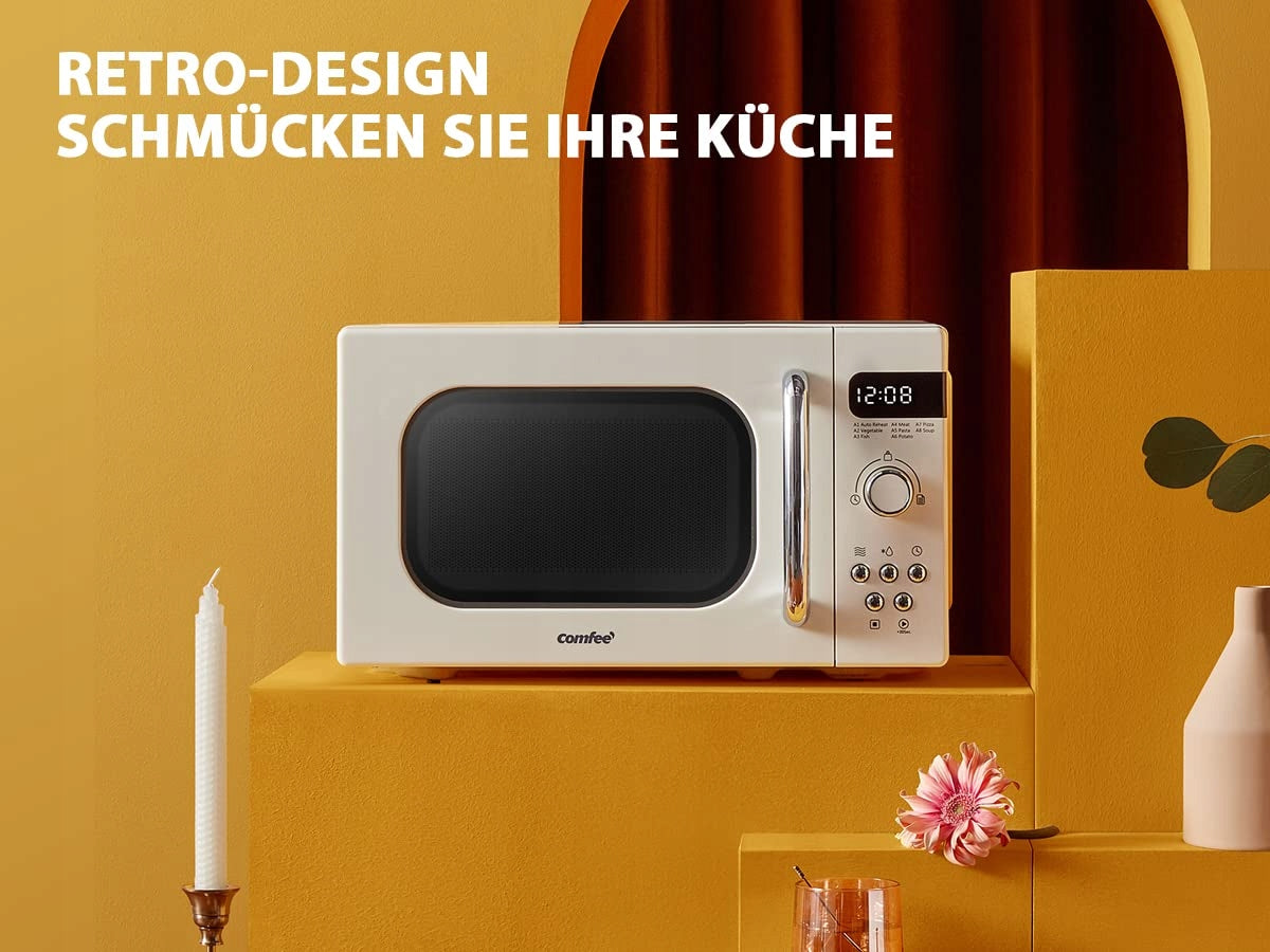 Comfee Cmsro 20DI Cr retro microwave oven 20L 800W cream Brand Comfee