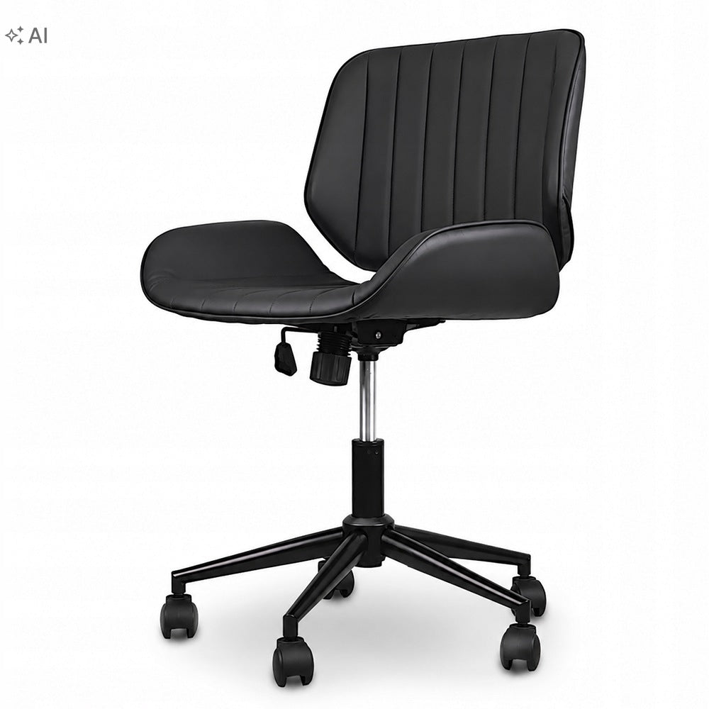 Comfortable Desk Chair Swivel TORES Black Suede Adjustable Wheels Manufacturer code TORES ECO BLACK