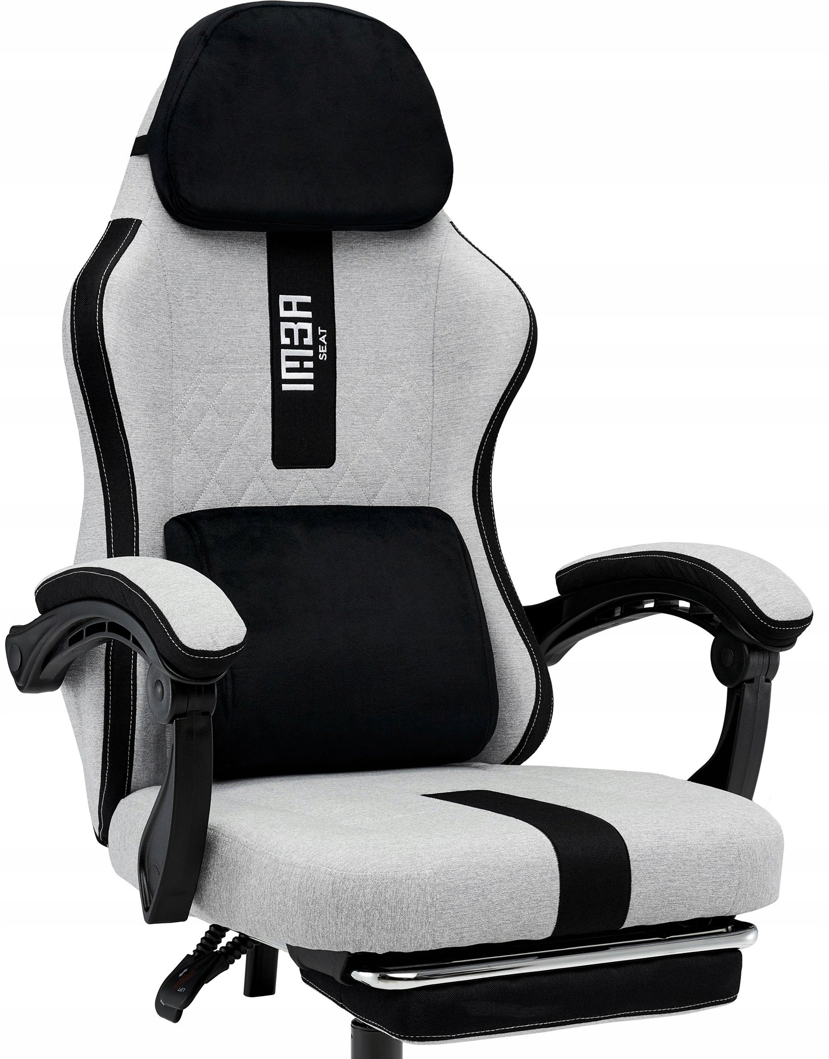 Comfortable Office Chair Swivel Gaming Computer Chair Grey Fabric Manufacturer code 002278