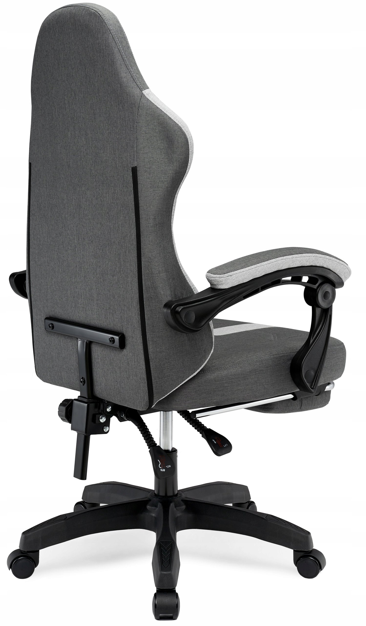 Comfortable Office Gaming Chair Swivel Grey Fabric Model Ranger