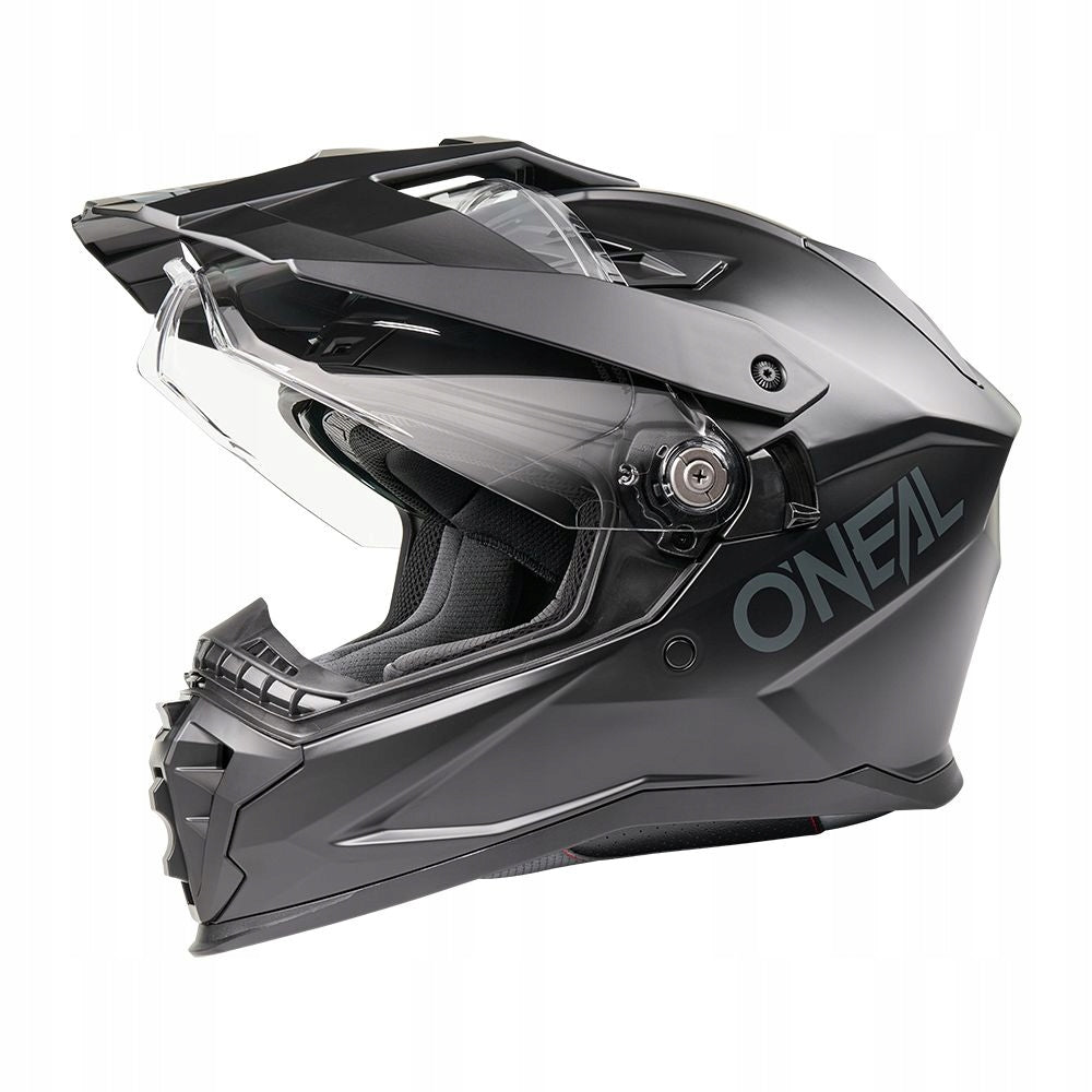 Comfortable black helmet ADV DUAL SPORT with blend O'Neal D-SRS Solid S 55-56cm Packaging status original