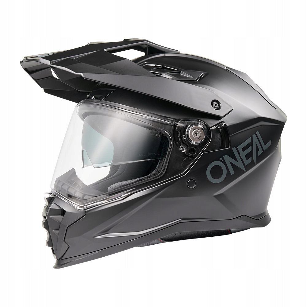 Comfortable black helmet ADV DUAL SPORT with blend O'Neal D-SRS Solid S 55-56cm