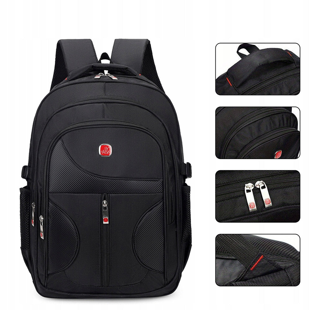 Comfortable city hiking backpack for school work laptop black Brand no brand