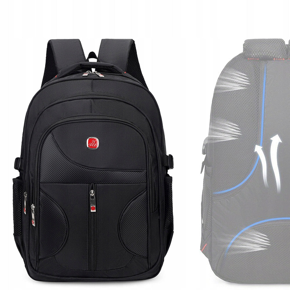 Comfortable city hiking backpack for school work laptop black
