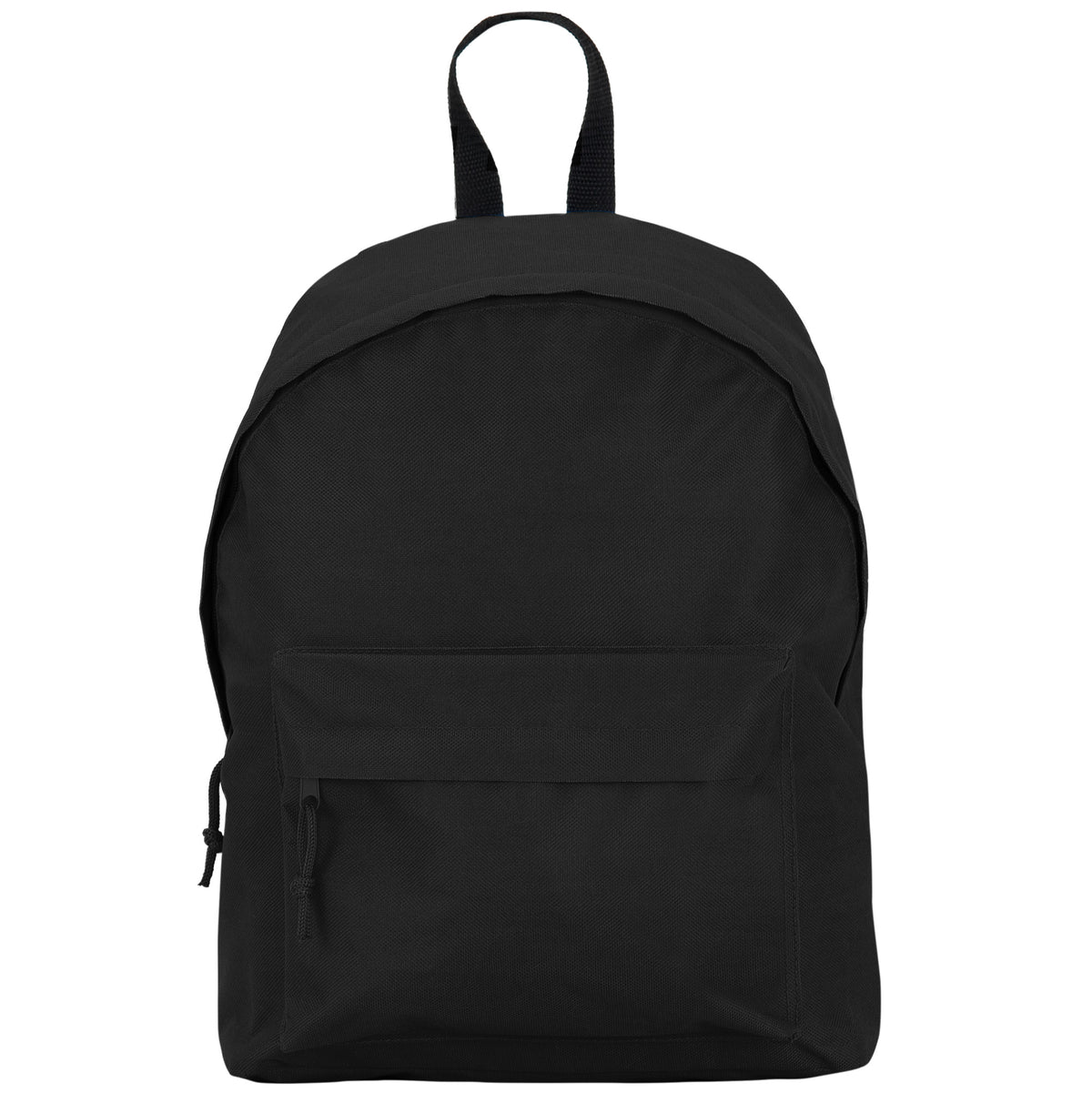 Comfortable hiking school backpack with zipper black