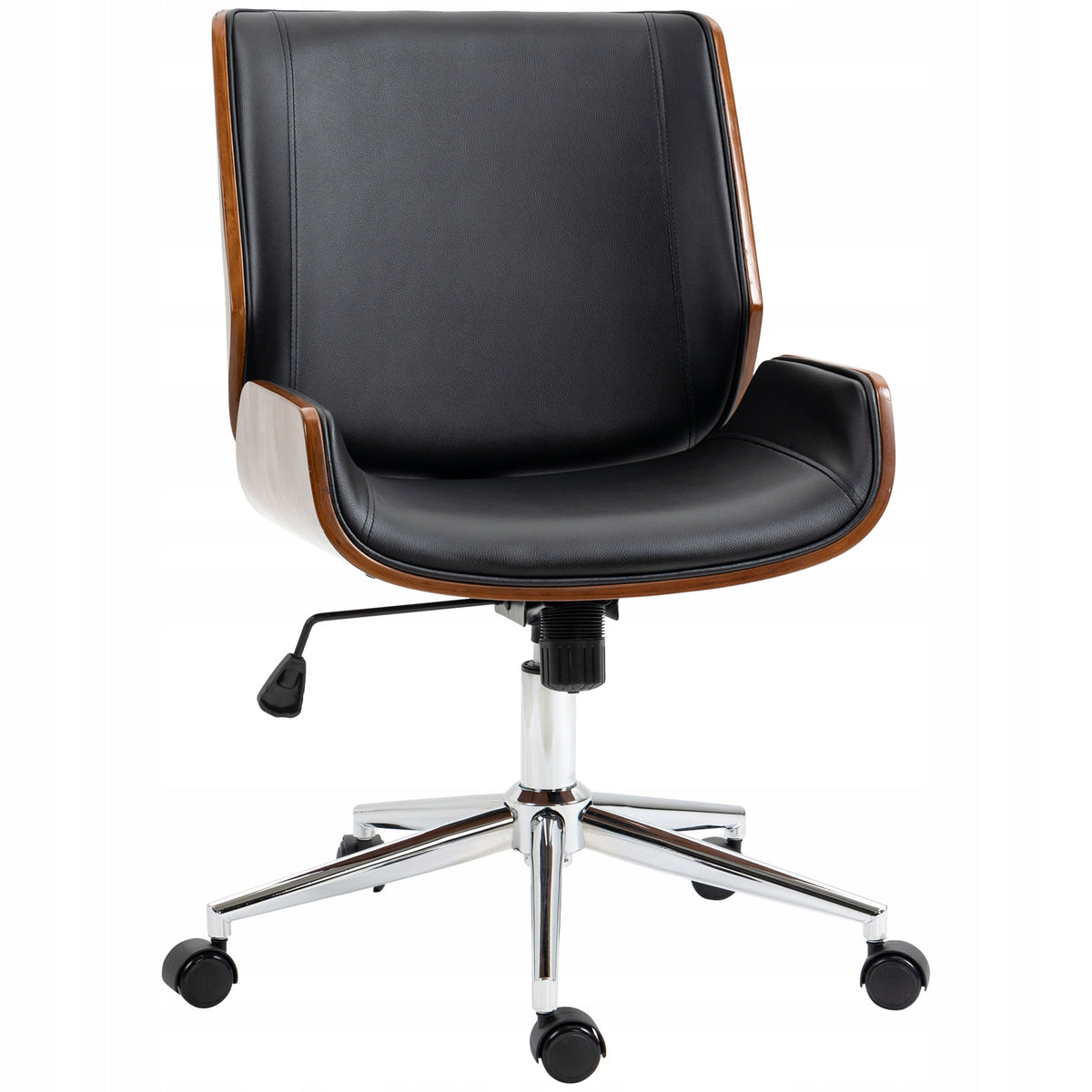 Comfortable office chair with relaxing cushion and rocking function, black