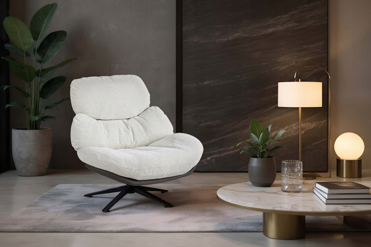 Comfortable upholstered lounge chair VISTANO Furniture depth 104 cm