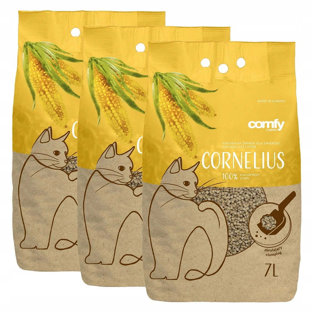 Comfy Cornelius Cat Corn Litter (3pcs x 7l) Manufacturer code 124020