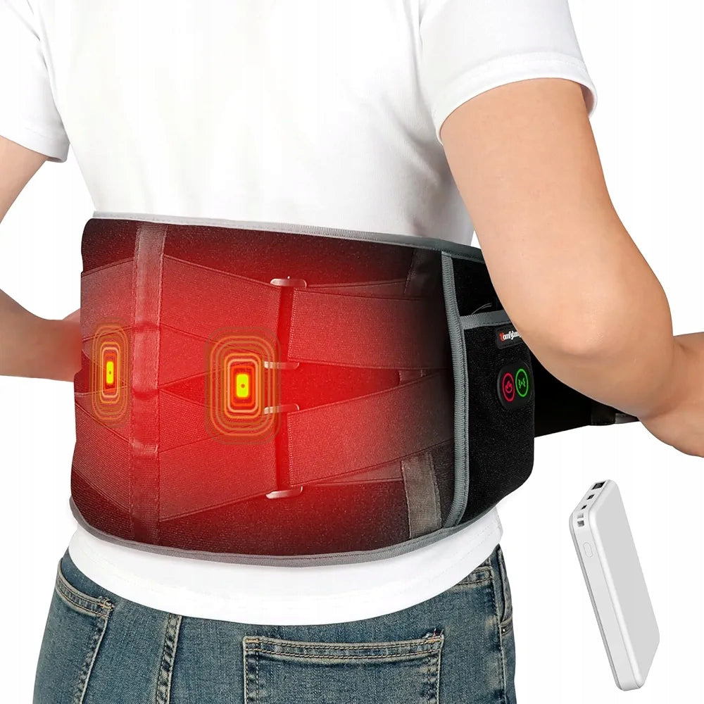 Comfytemp K9224 Vibration Warming Belt for Back Pain with Battery