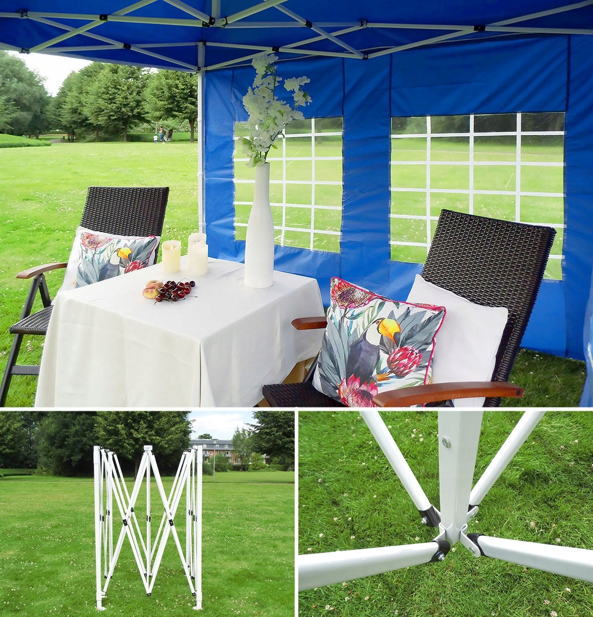 Commercial Pavilion Express Garden Tent 3x4,5m PROFESIONAL Number of side walls 4 walls