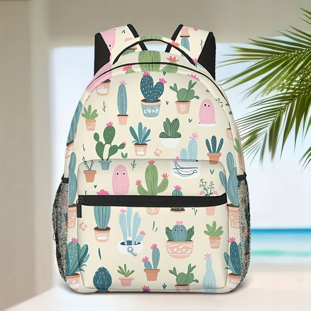 Commuting Shopping Travel Backpack Cactus Beige