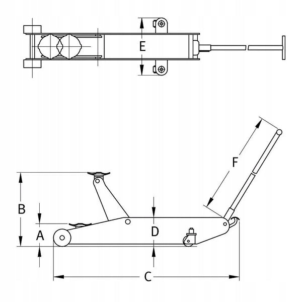 Compac Hydraulic Lift, 2T-C 2 t C2TC Brand Standard