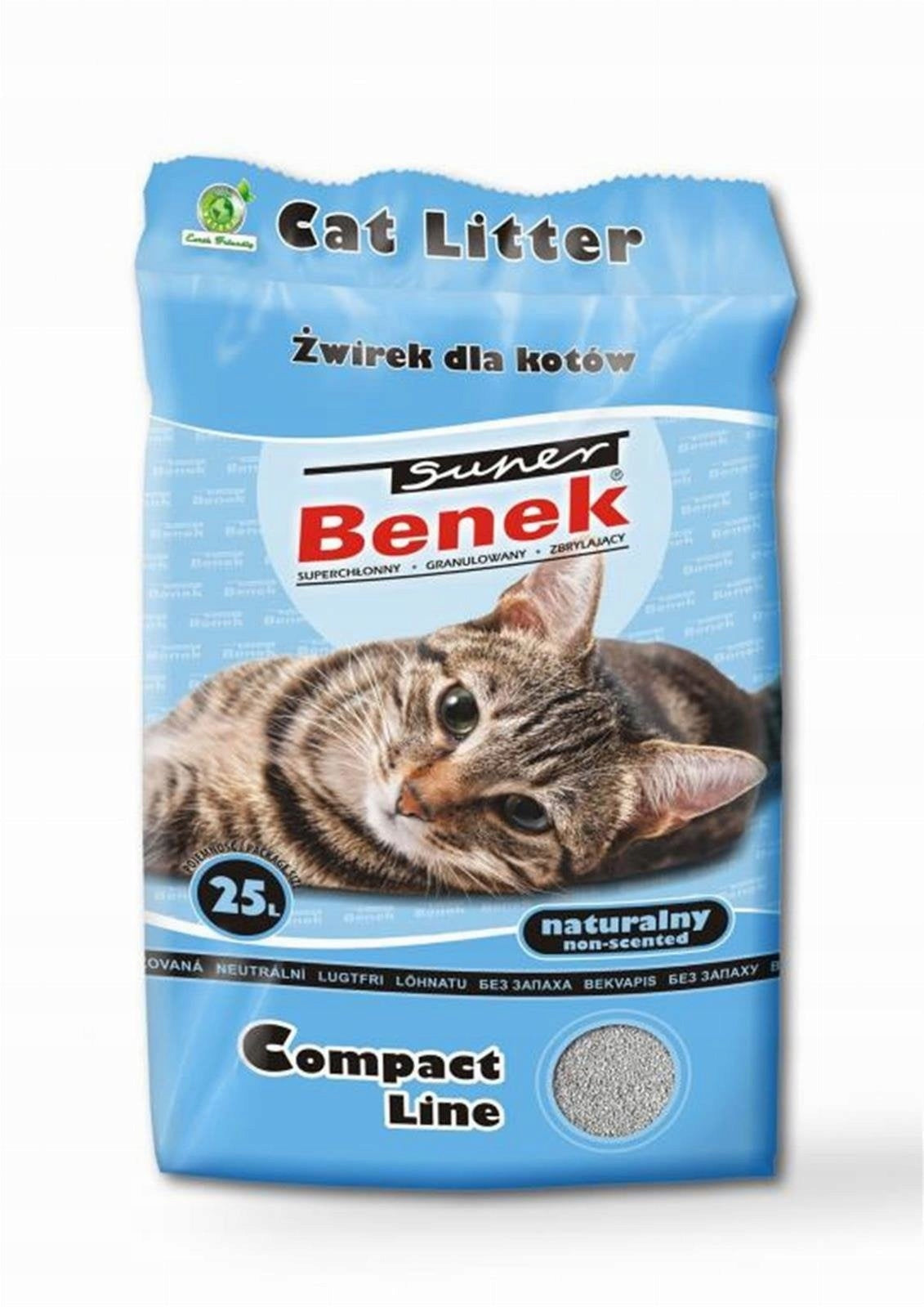 Compact 25l Super Benek Cat Litter Bentonite Fine Clumping