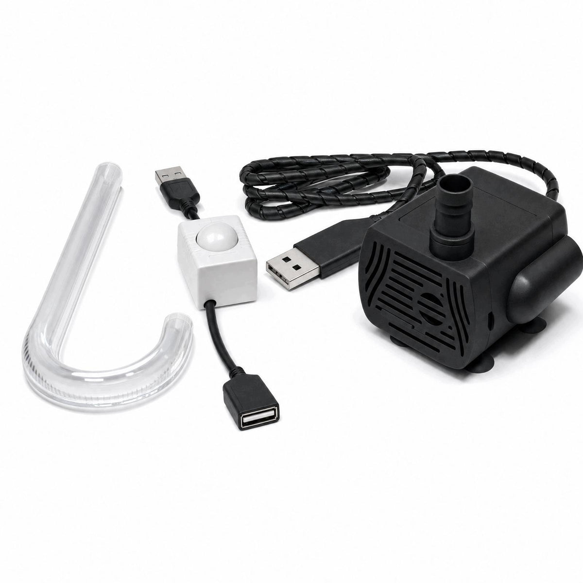 Compact Cat Drinking Fountain Pump Compatible 1M Lift Black Sensor U-tube