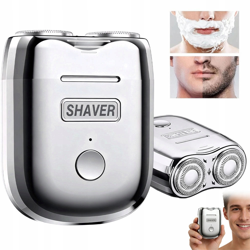 Compact Electric Shaver 300mah Battery Silver With 2 Levels