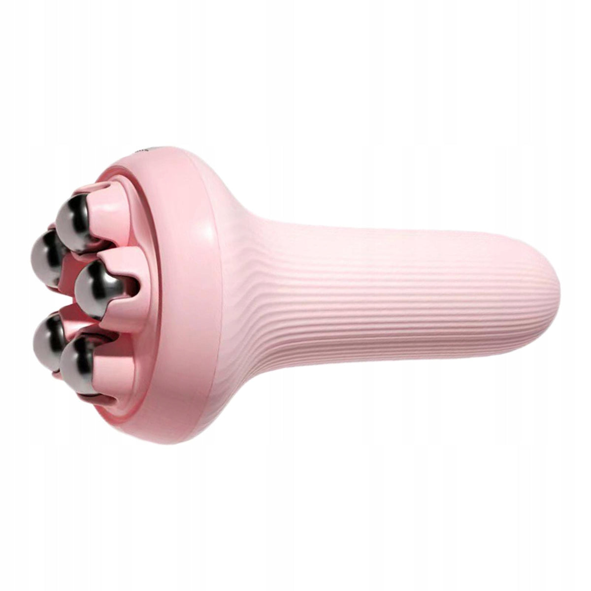 Compact Handheld Massager with Rotating Roller Ball for Arm And Pink
