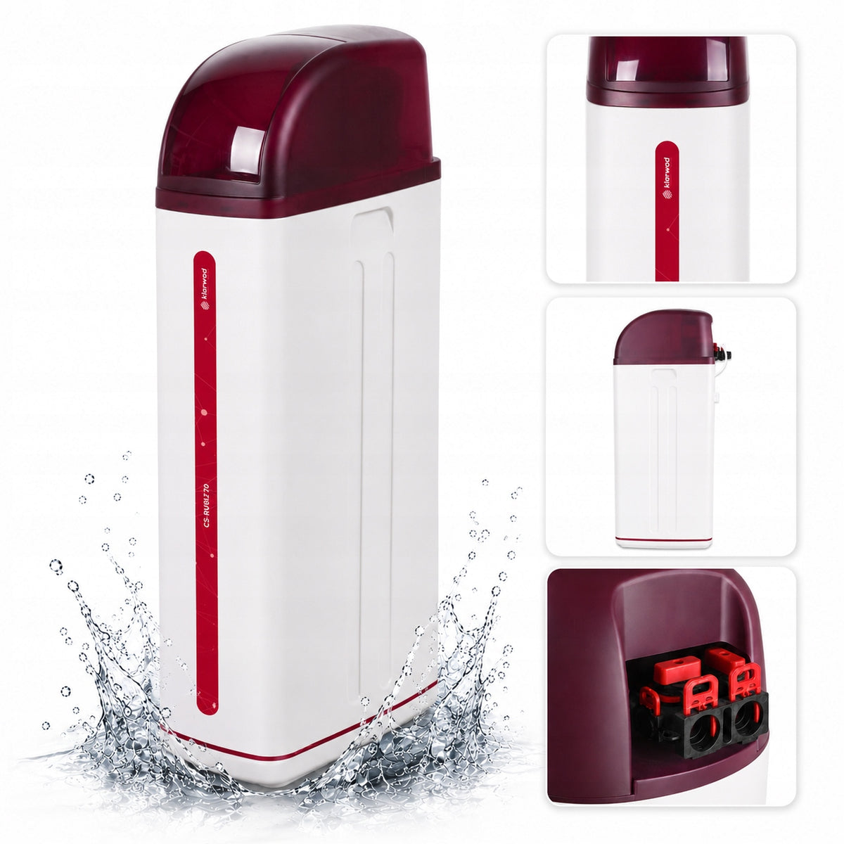Compact Water Softener Klarwod CS Ruby 25L Treatment Station MENU PL