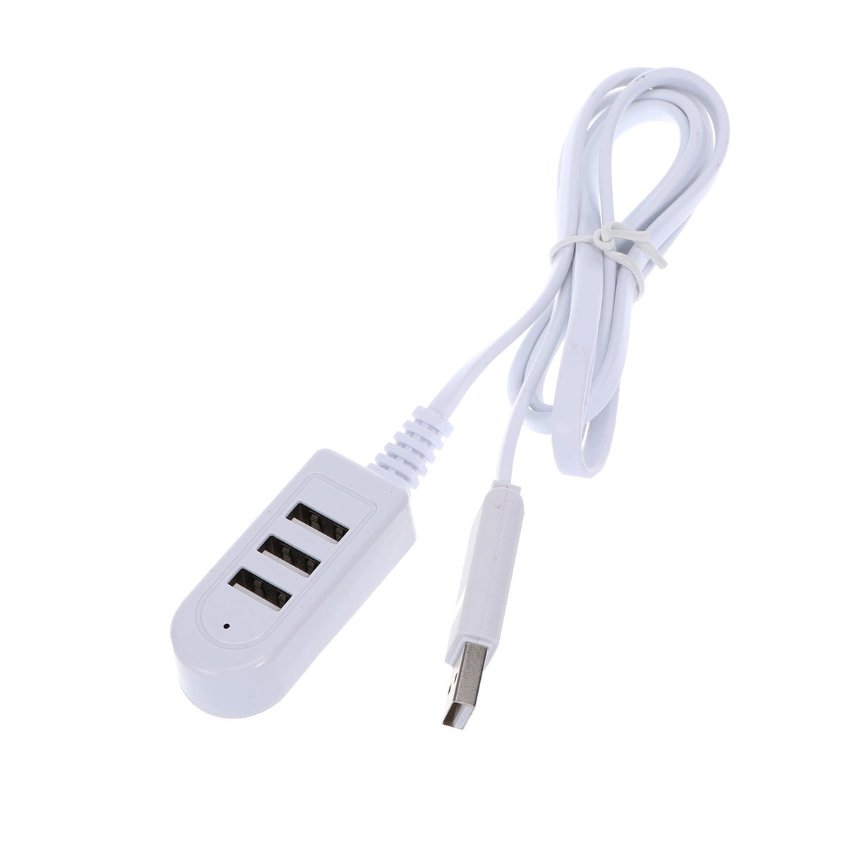 Compact White 3A Charger Hub with Multi-Function USB Extension