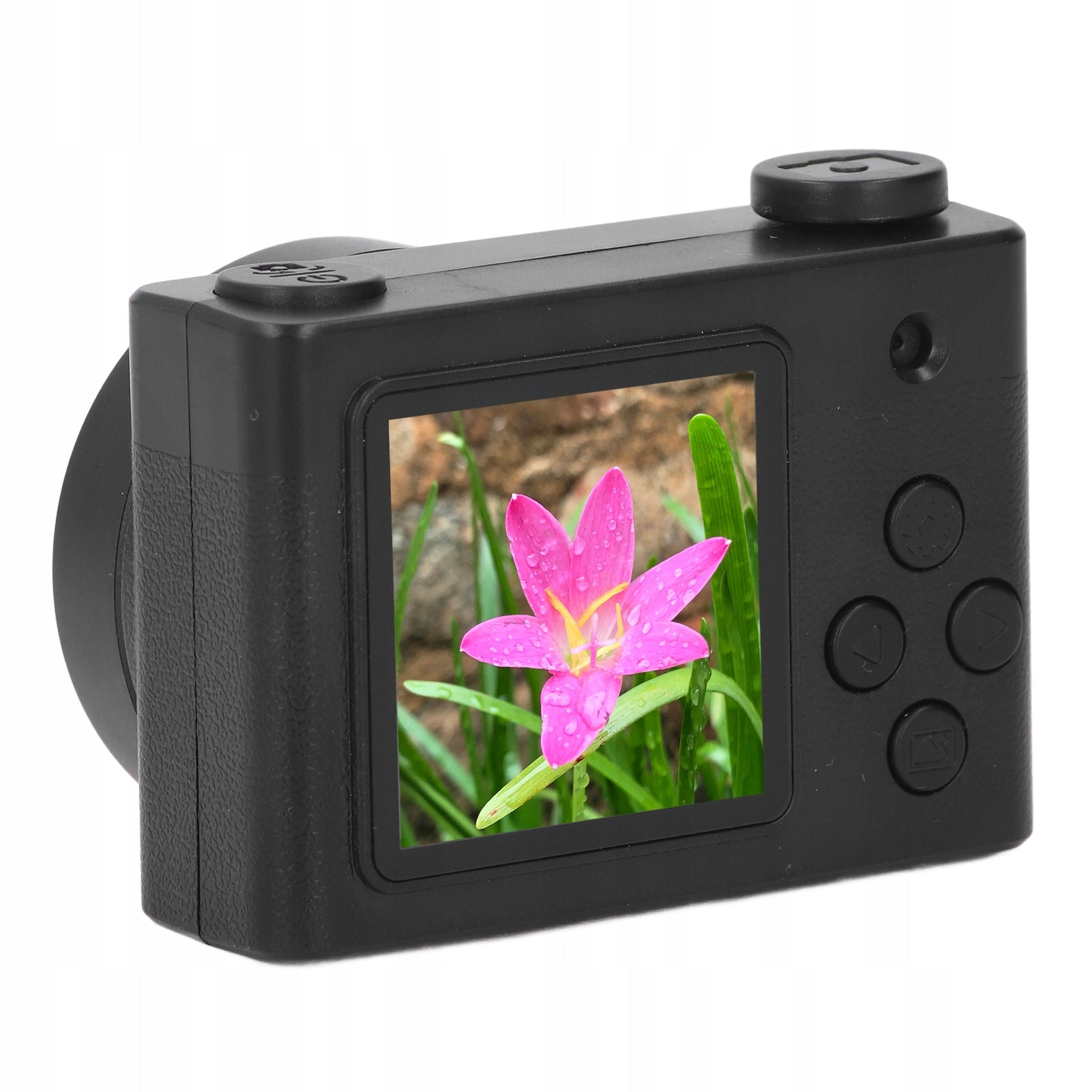 Compact camera, front and rear dual lens, multiple filters. Small k