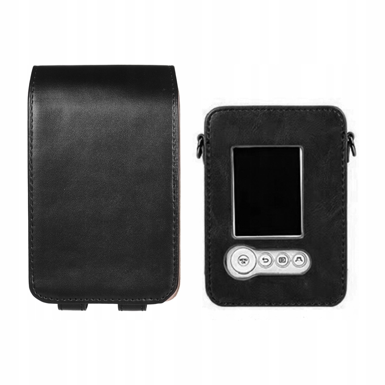 Compact size instant case bag pu leather with shoulder strap ED