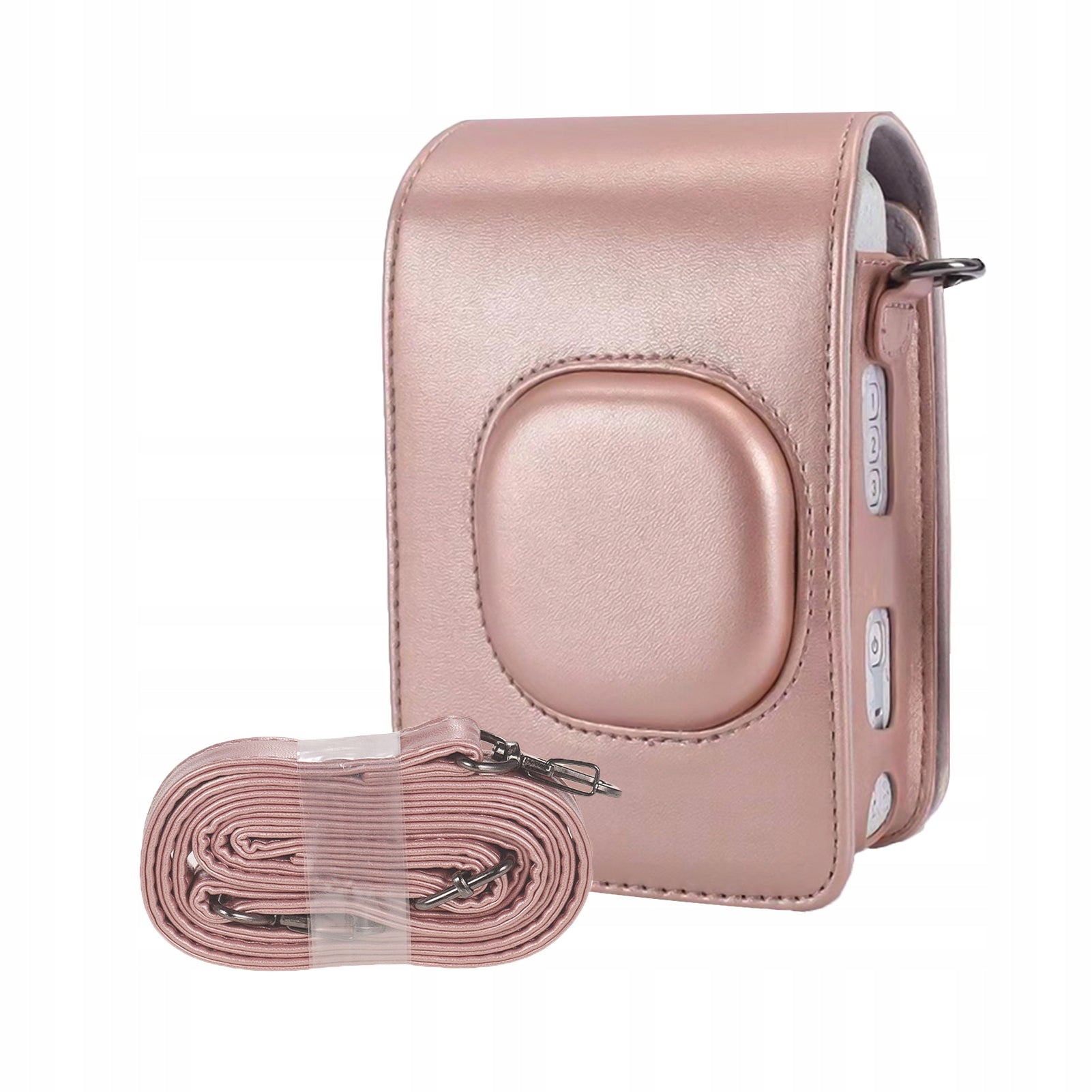 Compact size instant case pu leather bag with KO shoulder strap