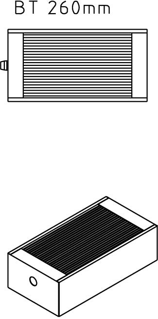 Compact valve convector heater KKV26 H=250 L=1200 Heating power 2652 W