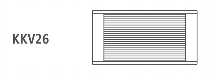 Compact valve convector heater KKV26 H=250 L=1400 Brand Kermi