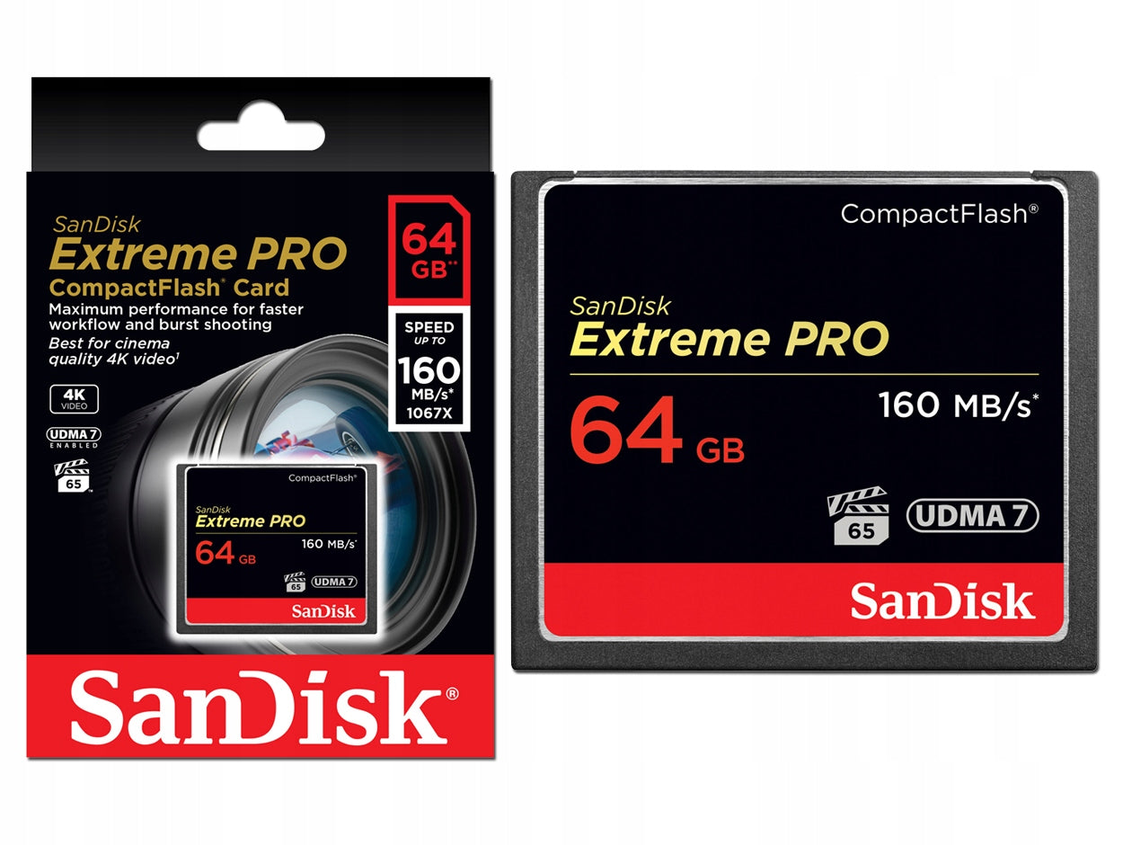 CompactFlash (CF) 64GB SanDisk Extreme Pro 160 MB