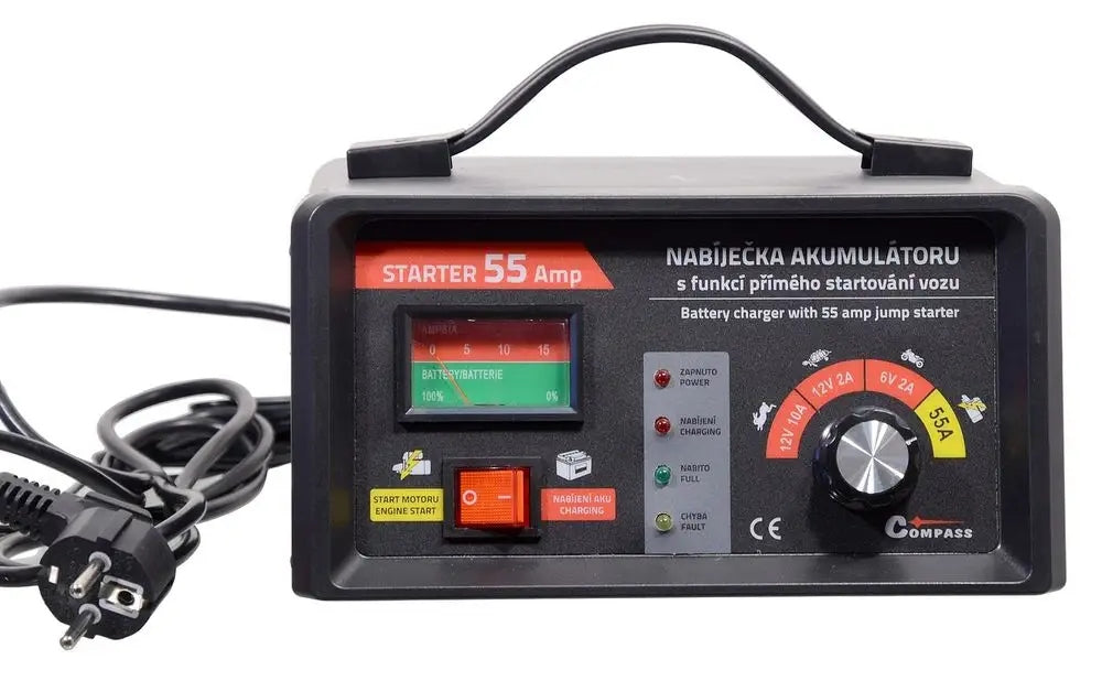 Compass Nabíječka 6/12V 2/10/55A STARTER Brand Compass