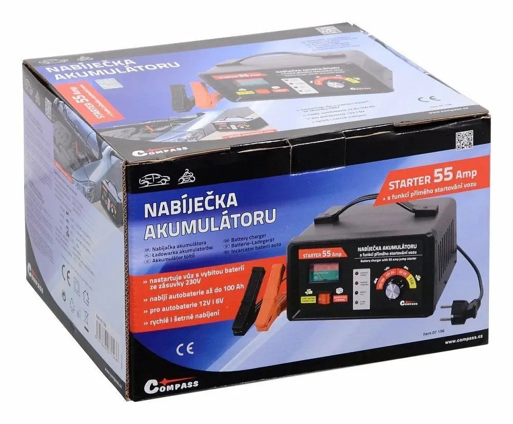 Compass Nabíječka 6/12V 2/10/55A STARTER Maximum amperage 55 A
