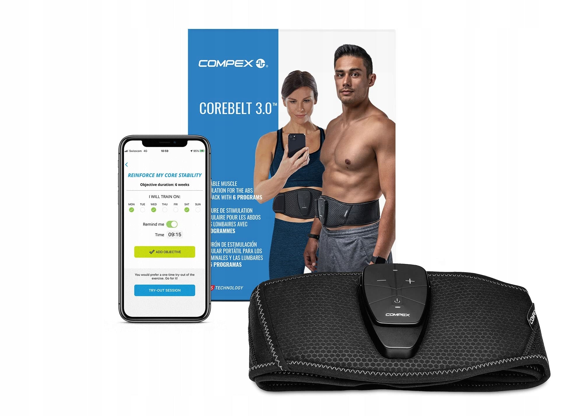 Compex Corebelt 3.0 Plating Belt for Adults Color black