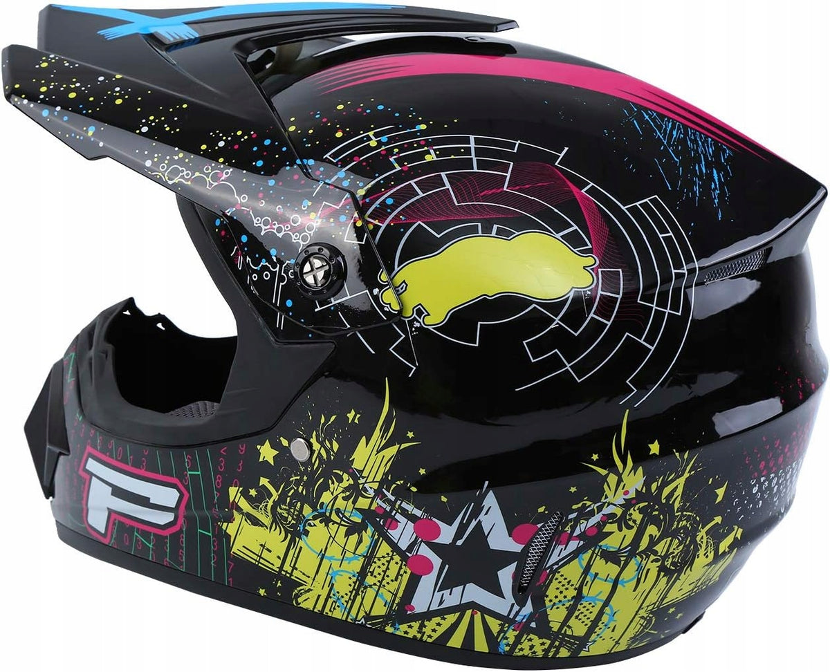 Complete Motorcycle Set: L Helmet + Goggles + Gloves + Enduro Quad Mask Manufacturer's catalog number Braders B440