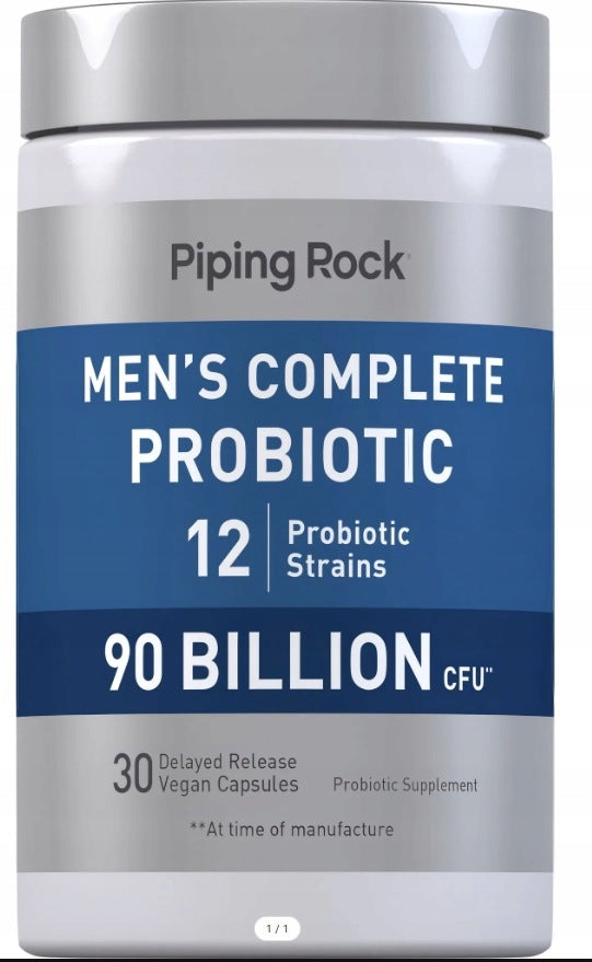 Complete Probiotic for Men, 90 Billion CFU, 30 Capsules STRONG