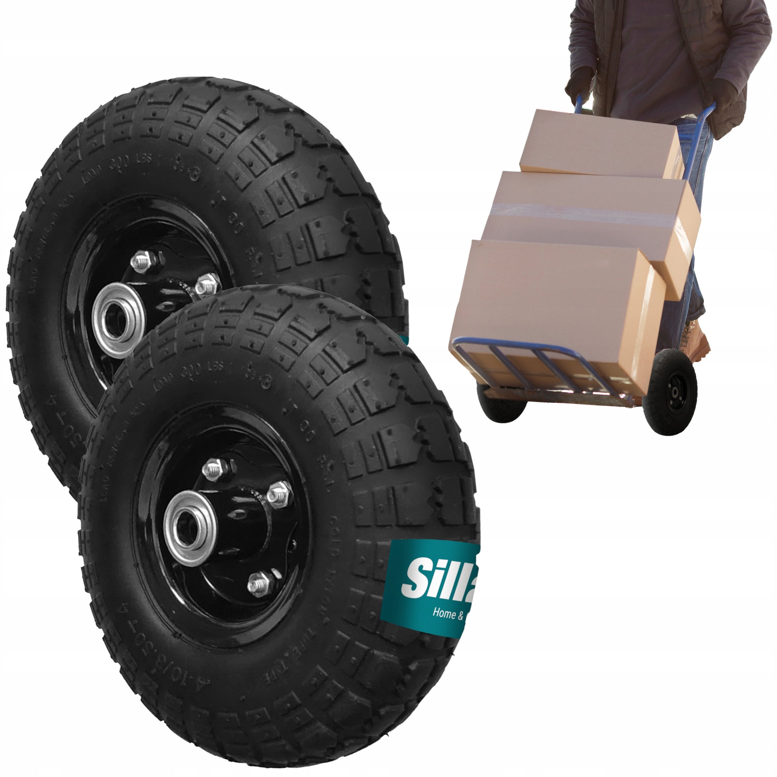 Complete wheel for wheelbarrow garden transport trolley 250x82 2pcs.