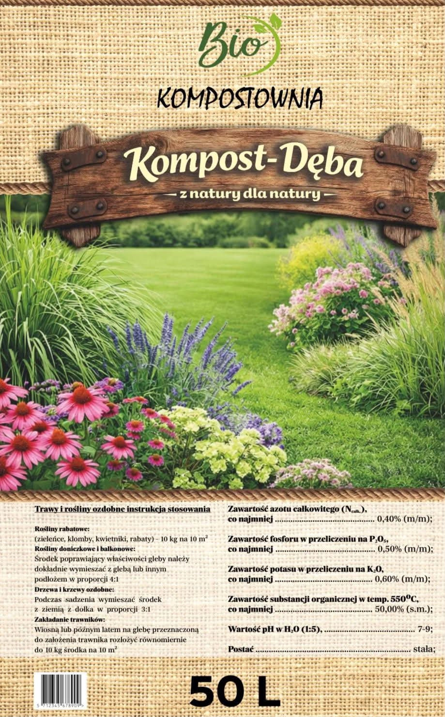 Compost Oak 50L, natural fertilizer, cheapest, bio
