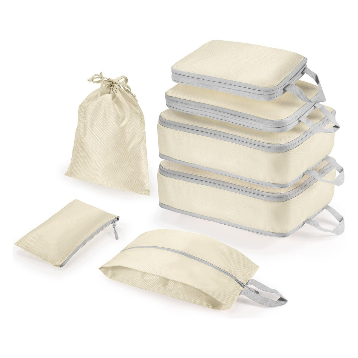 Compression Cubes for Packing - 7 Pieces - Waterproof Organizers