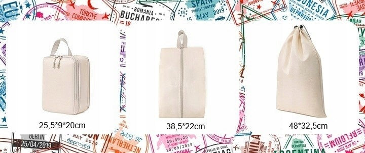 Compression Organizer Beige Set of 6 Brand no brand