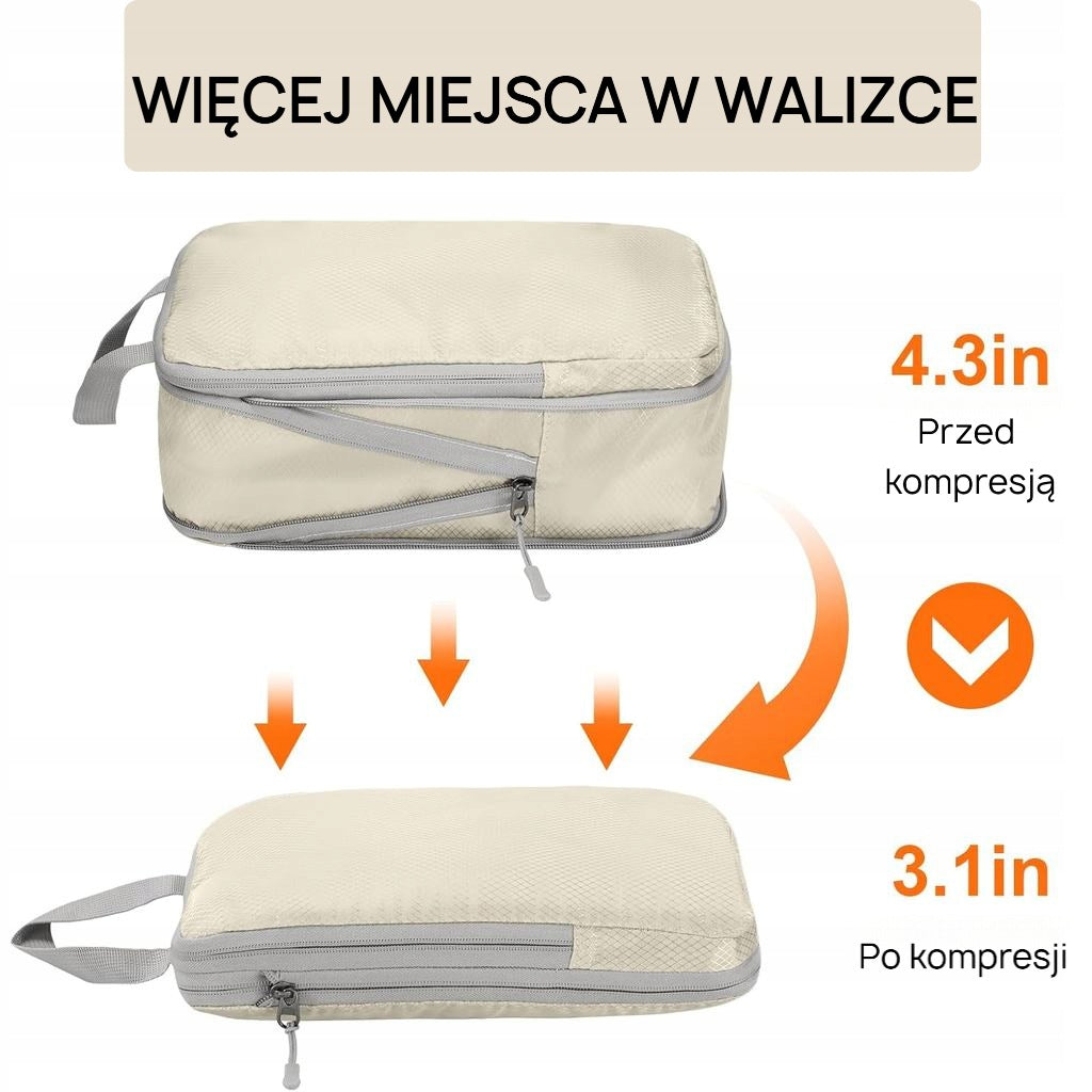 Compression Organizers for Travel Suitcases for Clothes 4 Pcs Flipsgo Packaging status original