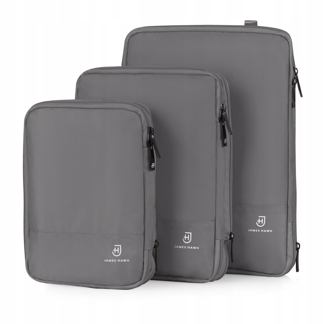 Compression Travel Organizers For Suitcase James Hawk Packing Cubes 3 Pack