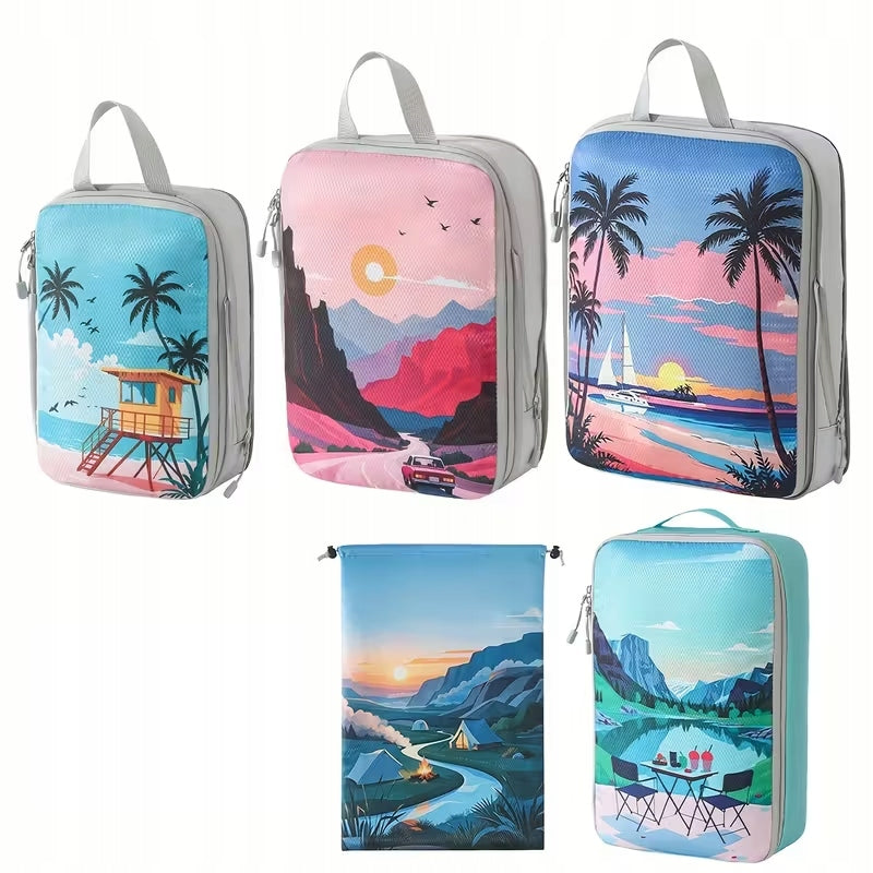 Compression organizer for suitcase 5 pcs. - more space in your luggage Brand Modebelle