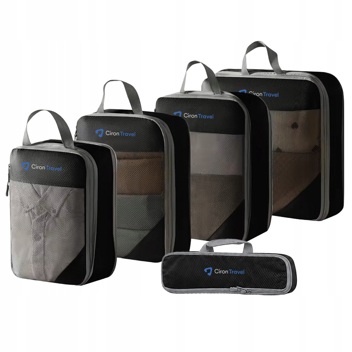 Compression travel organizers for backpack case CIRON TRAVEL 5 elements Packaging status original
