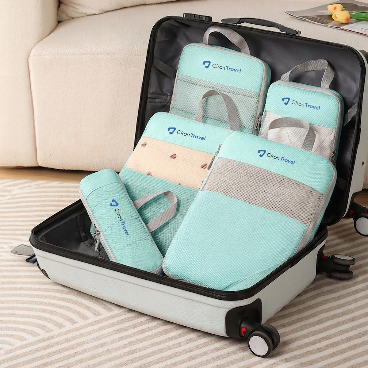 Compression travel organizers for backpack case CIRON TRAVEL 5 elements Packaging status original