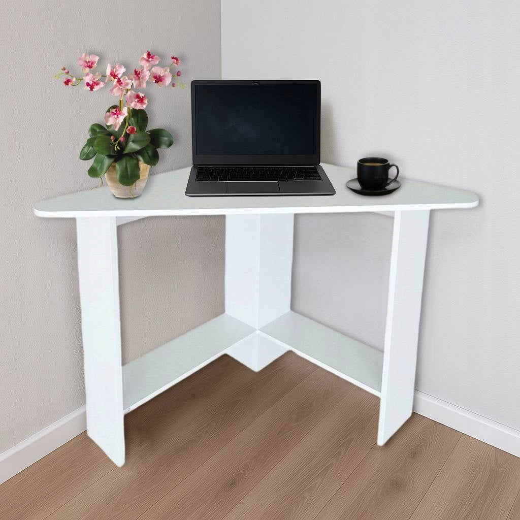Computer Corner Desk White Small With Computer Shelves Laptop EAN (GTIN) 5907394337864