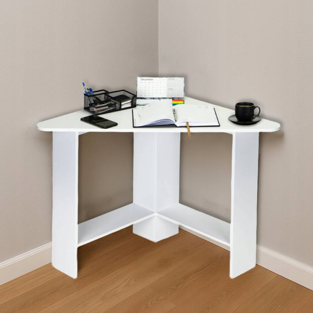 Computer Corner Desk White Small With Computer Shelves Laptop Manufacturer code Narożne biurko na komputer laptop stolik rtv
