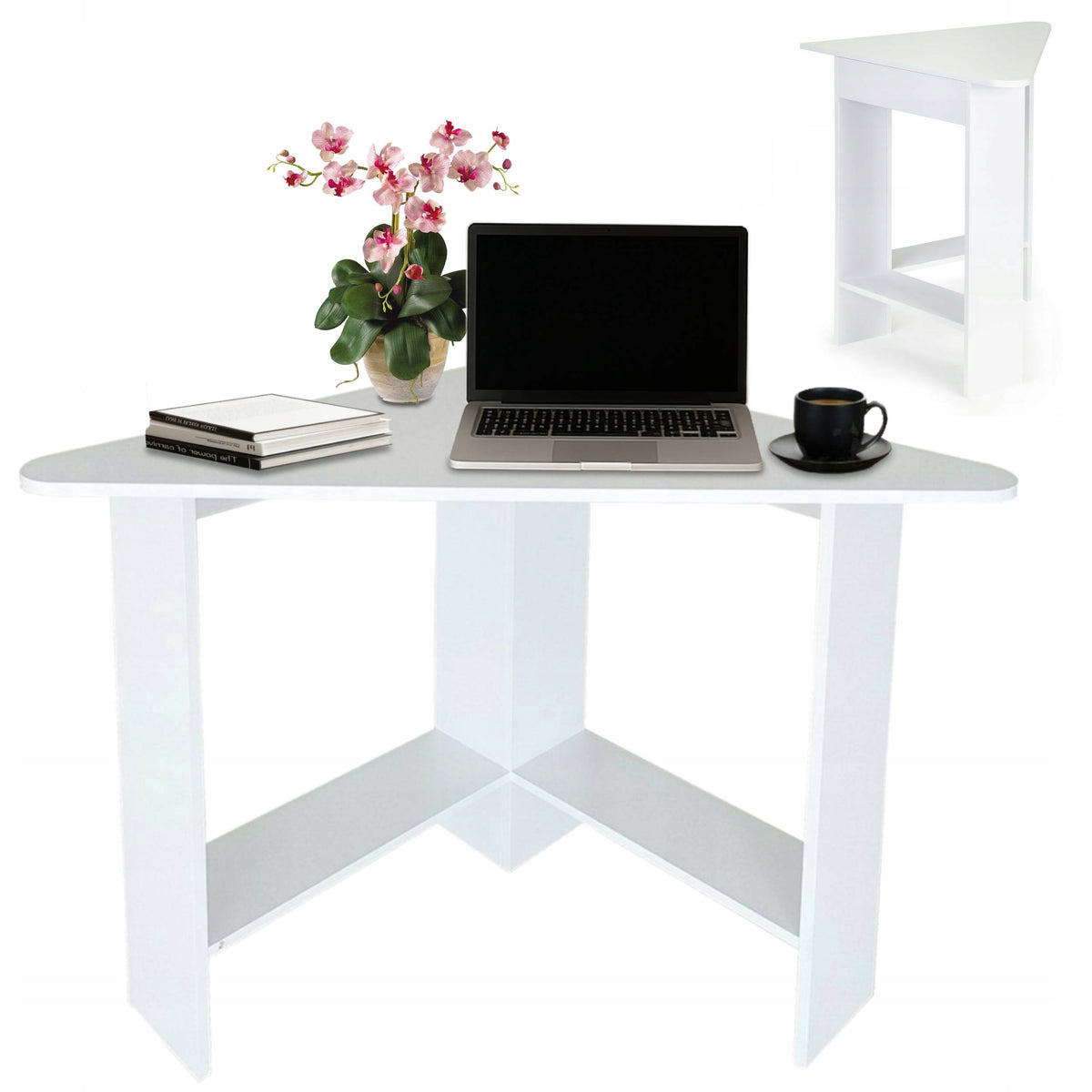 Computer Corner Desk White Small With Computer Shelves Laptop