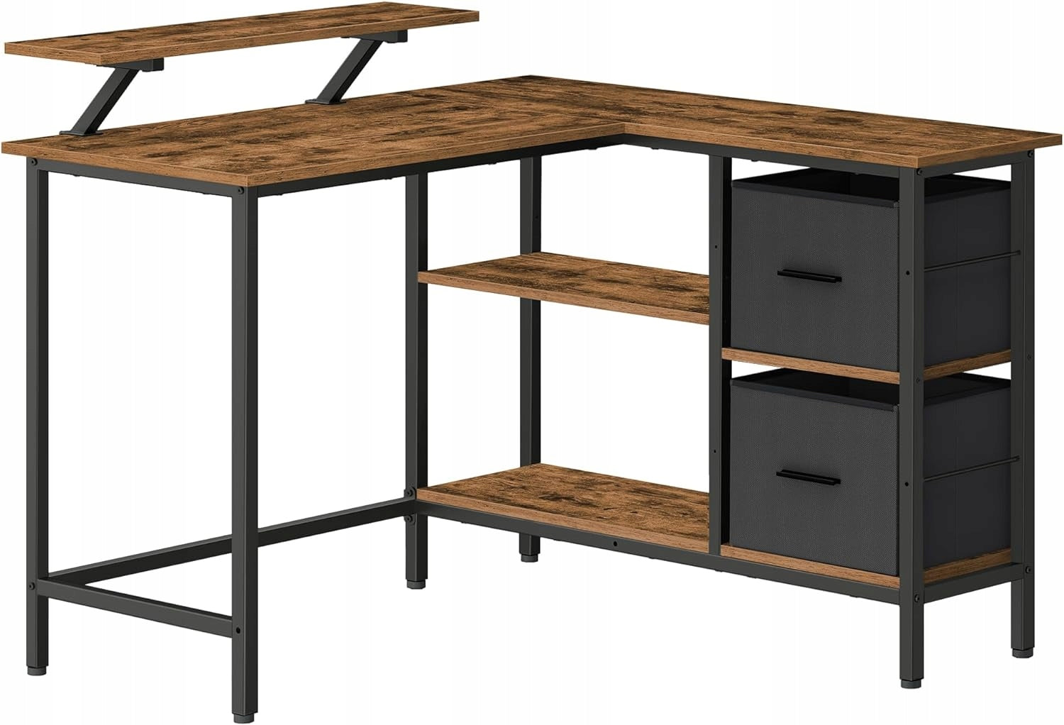 Computer Desk Corner Loft Room Office Furniture Left Right with Shelf