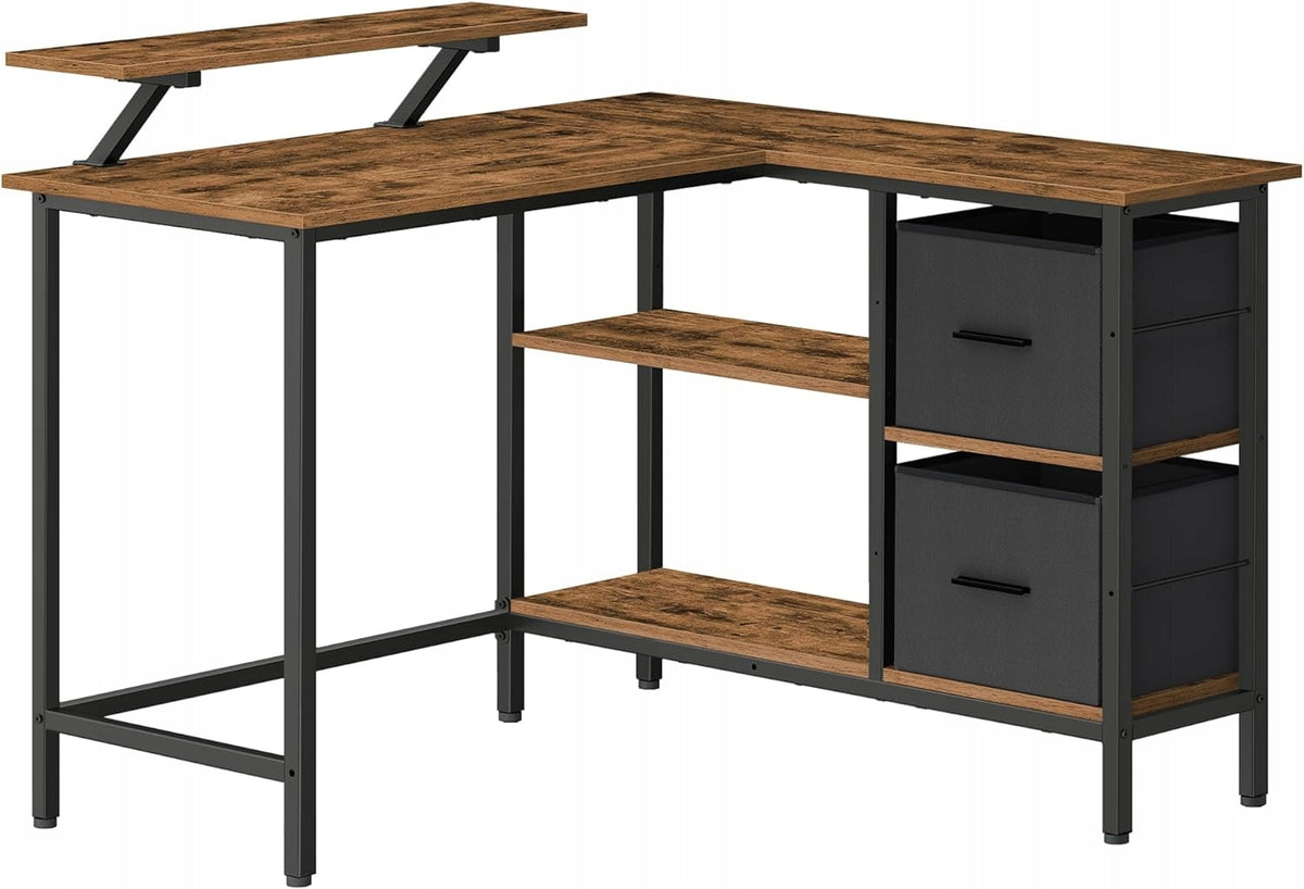 Computer Desk Corner Loft Room Office Furniture Left Right with Shelf